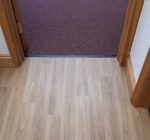 Polyflor Polysafe Wood FX European Oak vinyl flooring and JHS Urban Space Mixed Spice Carpet tiles fitted to offices.